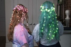 Mermaid LED hair hides a tiny RP2040