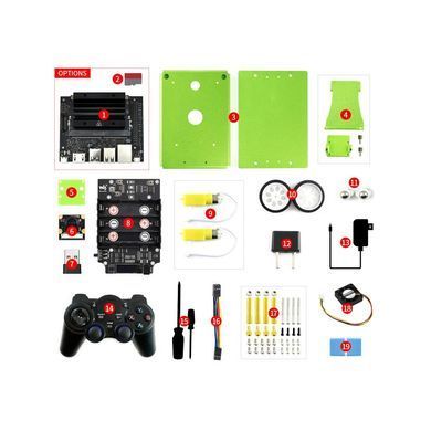 Конструктор Waveshare JetBot 2GB AI Kit (18984) + NVIDIA Jetson Nano 2GB Developer Kit