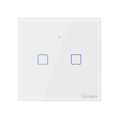 SONOFF TX Series WiFi Wall Switches T2/EU/2 Gang/White