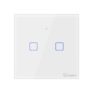 SONOFF TX Series WiFi Wall Switches T2/EU/2 Gang/White