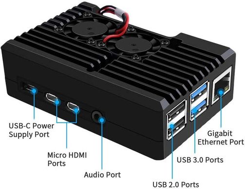 Raspberry Pi 4 Model B Armor Case Active Cooling (ODS701)