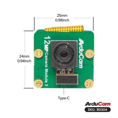 12MP HDR USB UVC Fixed-Focus Camera Module with Metal Housing, A708