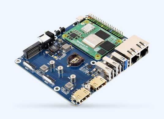 Несуча плата Dual Ethernet Base Board For Raspberry Pi CM5