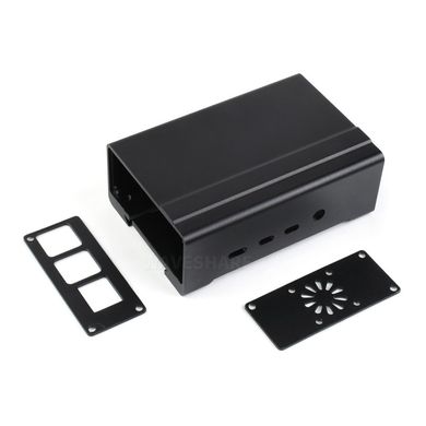 Корпус для Raspberry Pi 4 Aluminum DIN Rail Enclosures - алюминиевый корпус на DIN рейку Черный