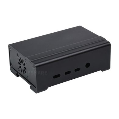 Корпус для Raspberry Pi 4 Aluminum DIN Rail Enclosures - алюминиевый корпус на DIN рейку Черный