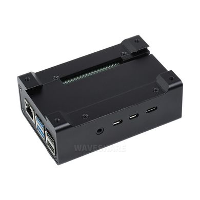 Корпус для Raspberry Pi 4 Aluminum DIN Rail Enclosures - алюминиевый корпус на DIN рейку Черный