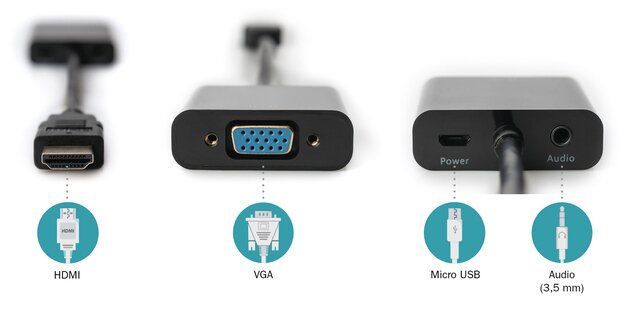 Конвертор HDMI to VGA (DA-70461)