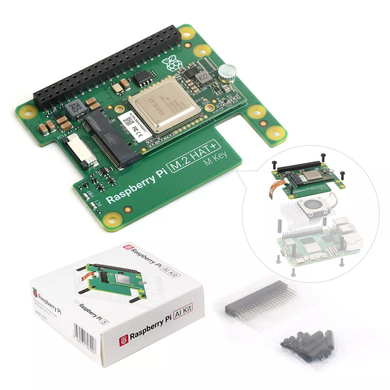 Плата розширення RPI 5 M.2 HAT+ HAILO AI KIT