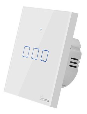 SONOFF TX Series WiFi Wall Switches T1/EU/3 Gang/White Білий