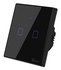 SONOFF TX Series WiFi Wall Switches T3/EU/2 Gang/Black Черный