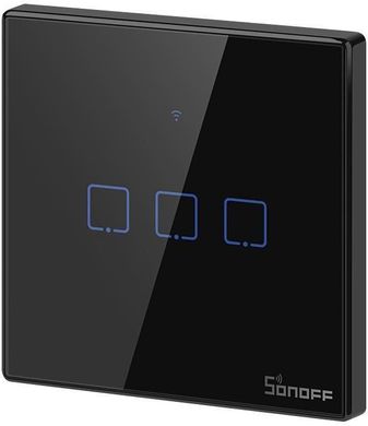 SONOFF TX Series WiFi Wall Switches T3/EU/3 Gang/Black Черный