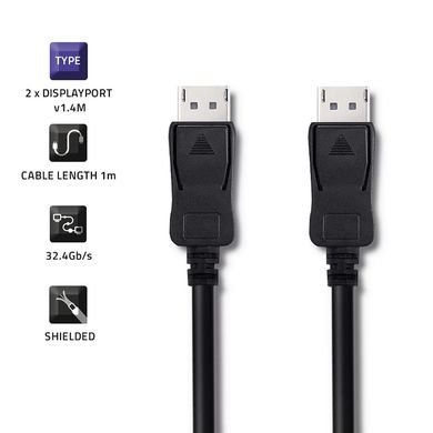 Кабель DisplayPort v1.4 - 1м чорний