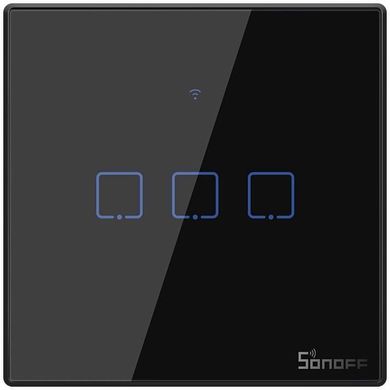 SONOFF TX Series WiFi Wall Switches T3/EU/3 Gang/Black Черный