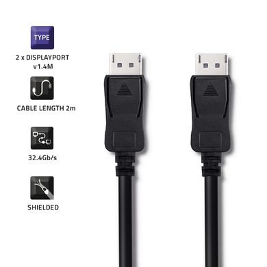 Кабель DisplayPort v1.4 - 2м черный