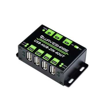 Концентратор USB промислового класу USB-HUB-2IN-4OUT-EU (21605)