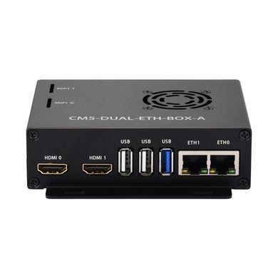 Несуча плата CM5-DUAL-ETH-BOX-A з корпусом та блоком живлення