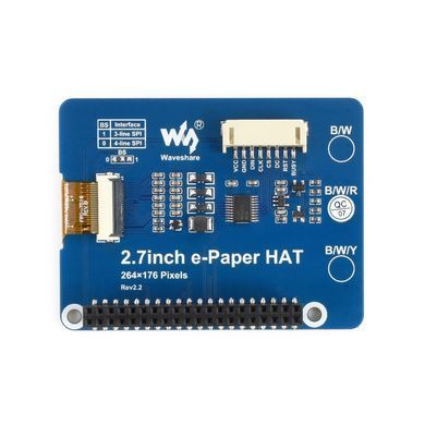Raspberry Pi 2.7inch 264x176 E-Ink display HAT three-color RBW