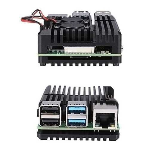 Купить Корпус для Raspberry Pi 4 Model B c активным охлаждением с