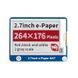 Raspberry Pi 2.7inch 264x176 E-Ink display HAT three-color RBW