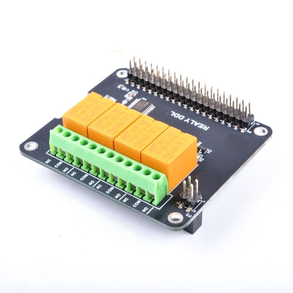 Relay Board Raspberry Pi 4ch Купить Плата расширения Raspberry Pi Relay Board 4-Ch HAT (111100001) с ...