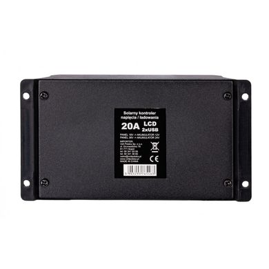 Контроллер заряда солнечной батареи Volt Polska SOL PWM 20A 2xUSB / 20А / 12-24VDC