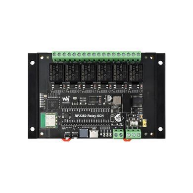 Промышленный 6-канальный RP2350 реле модуль с Wi-Fi / RS485 / Pico HAT интерфейсами