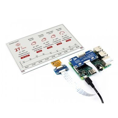 Raspberry Pi 7.5inch 800x480 E-Ink display HAT three-color RBW