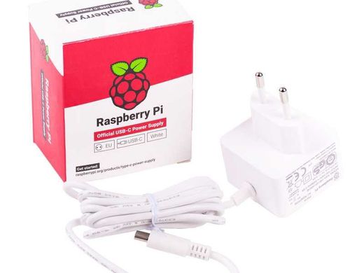 Блок живлення Raspberry Pi 4 Model B, оригінальний, білий (SC0213) Білий