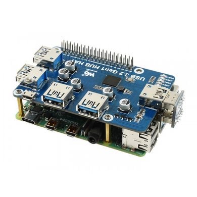 Плата расширения Raspberry Pi USB 3.2 Gen1 HUB HAT (17584)