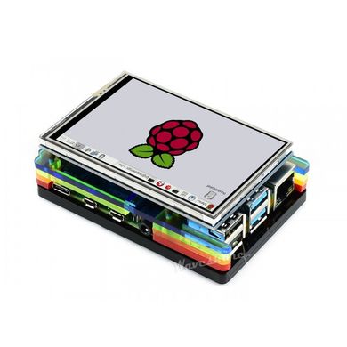 Корпус для Raspberry Pi 4 Model B Case Acrylic Rainbow with Fan