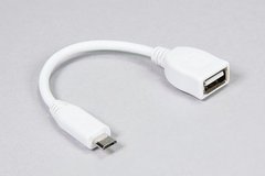 USB Type-A - micro USB кабель-адаптер Raspberry Pi, білий (80 мм) Білий