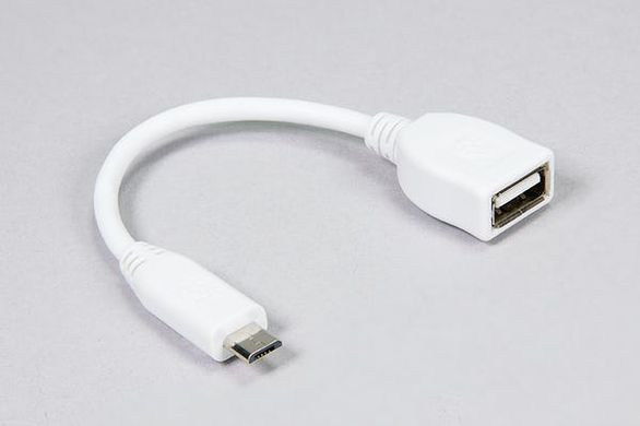 USB Type-A - micro USB кабель-адаптер Raspberry Pi, білий (80 мм) Білий