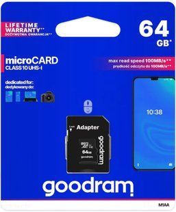 Карта пам'яті GOODRAM microSDHC Card (64GB)
