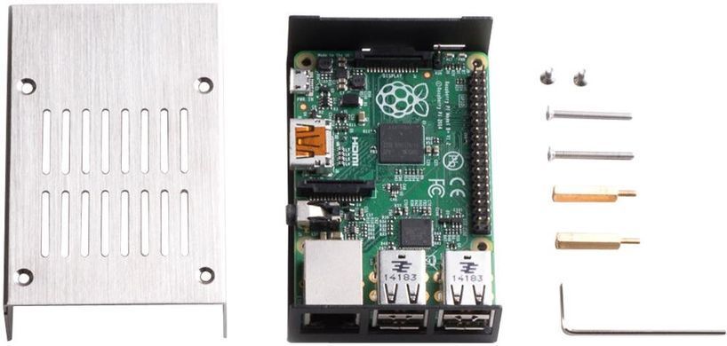 Корпус для Raspberry Pi 3 Model B Metal Case Steel