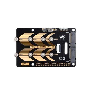 Плата розширення PCIe TO 2-CH M.2 HAT+ (B)