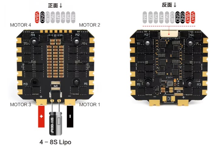 Axisflying Argus ECO Stack 6S-8S 80A ESC + F722 Flight Control