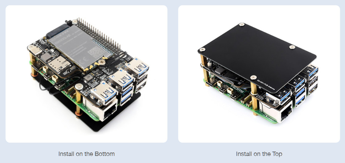 Micro Fire M2C WRGB x 4モード Плата розширення PCIe to M.2 4G/5G And USB 3.2 HAT придбати