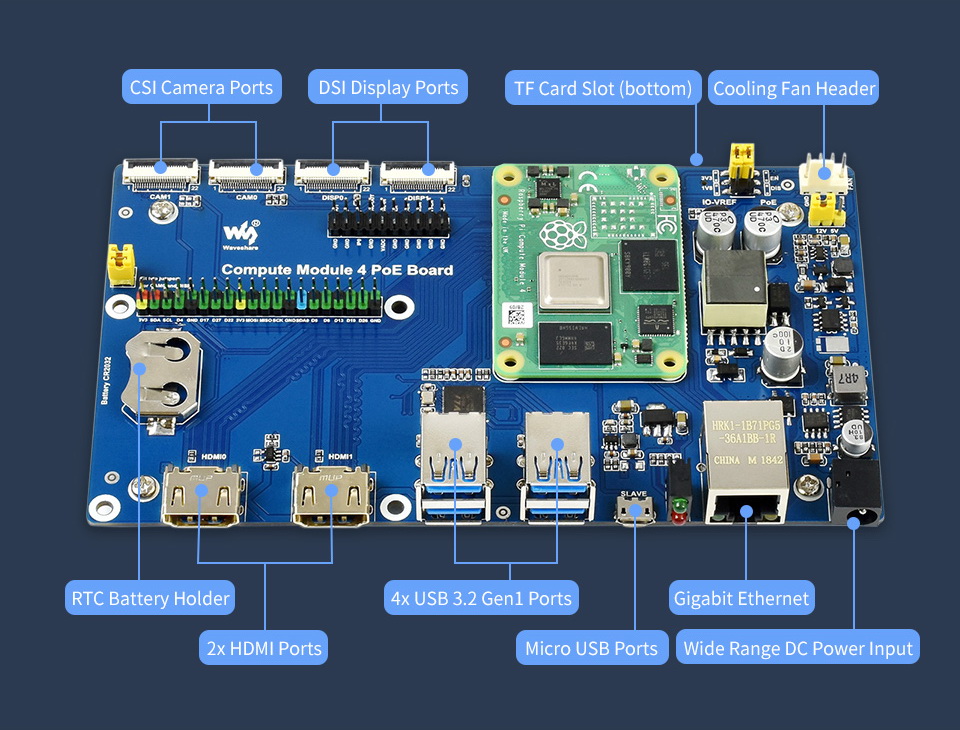 Купить Raspberry Pi Compute Module 4 PoE Mini-Computer (20016) с ...